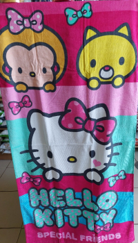 Hello Kitty -  70 x 140 cm-es strandtörölköző, fürdőlepedő - többféle mintával 